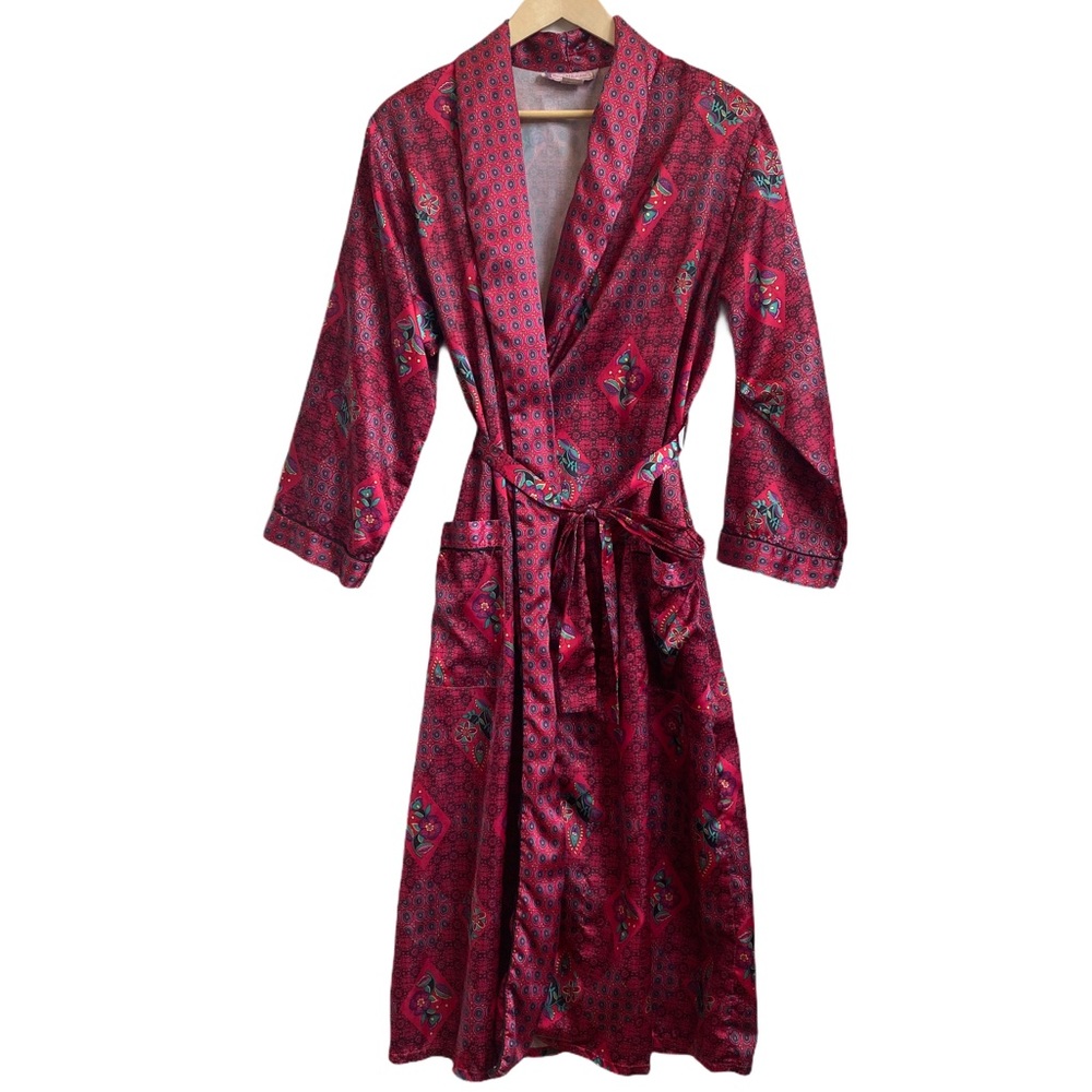 Vintage 👘 Satin Patchwork Print Robe